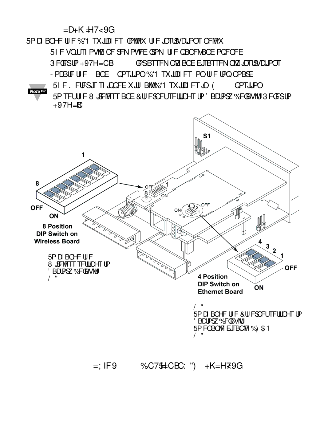 Omega Speaker Systems wi Series manual Dip Switches, Location of DIP Switches 