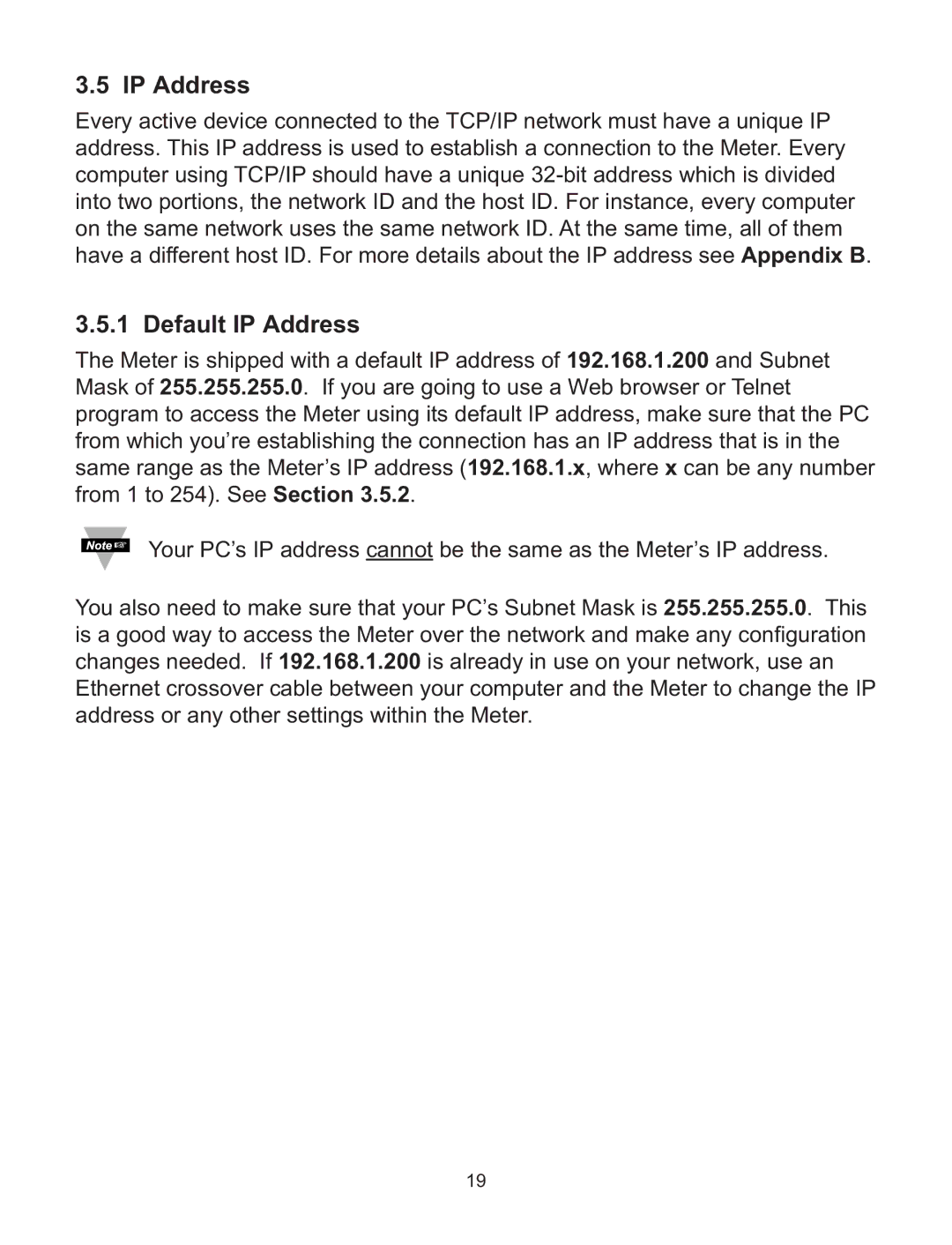 Omega Speaker Systems wi Series manual Default IP Address 