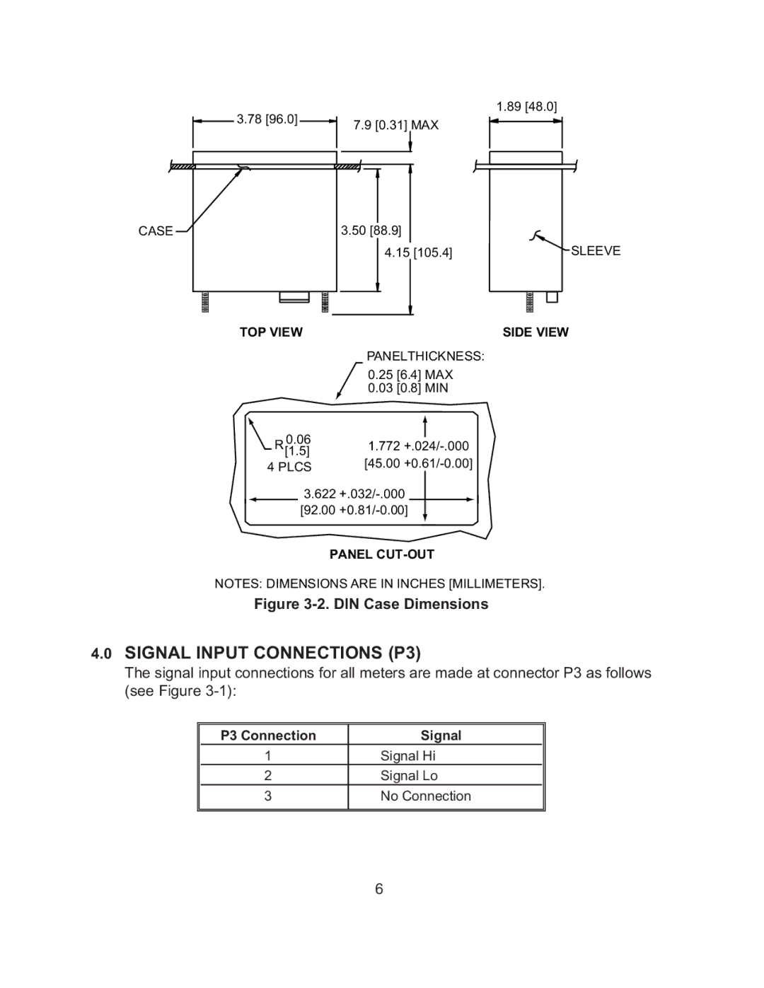 Omega TX82B manual Signal Input Connections P3 