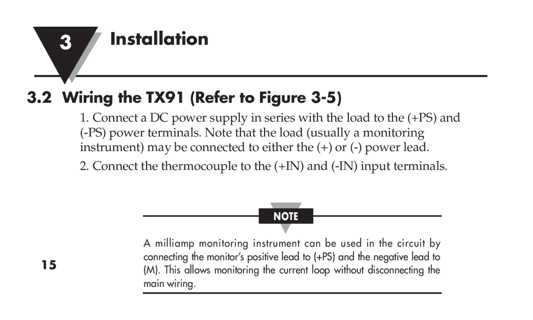 Omega manual Installation, Wiring the TX91 Refer to Figure 