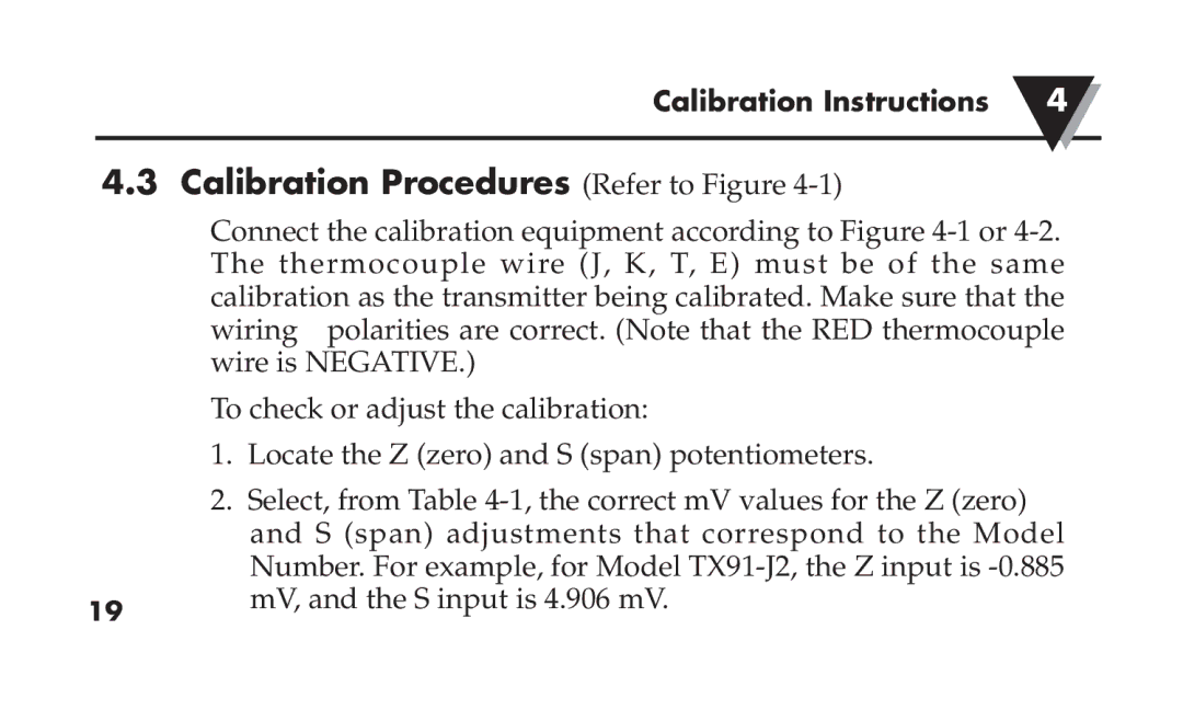 Omega TX91 manual Calibration Procedures Refer to Figure 