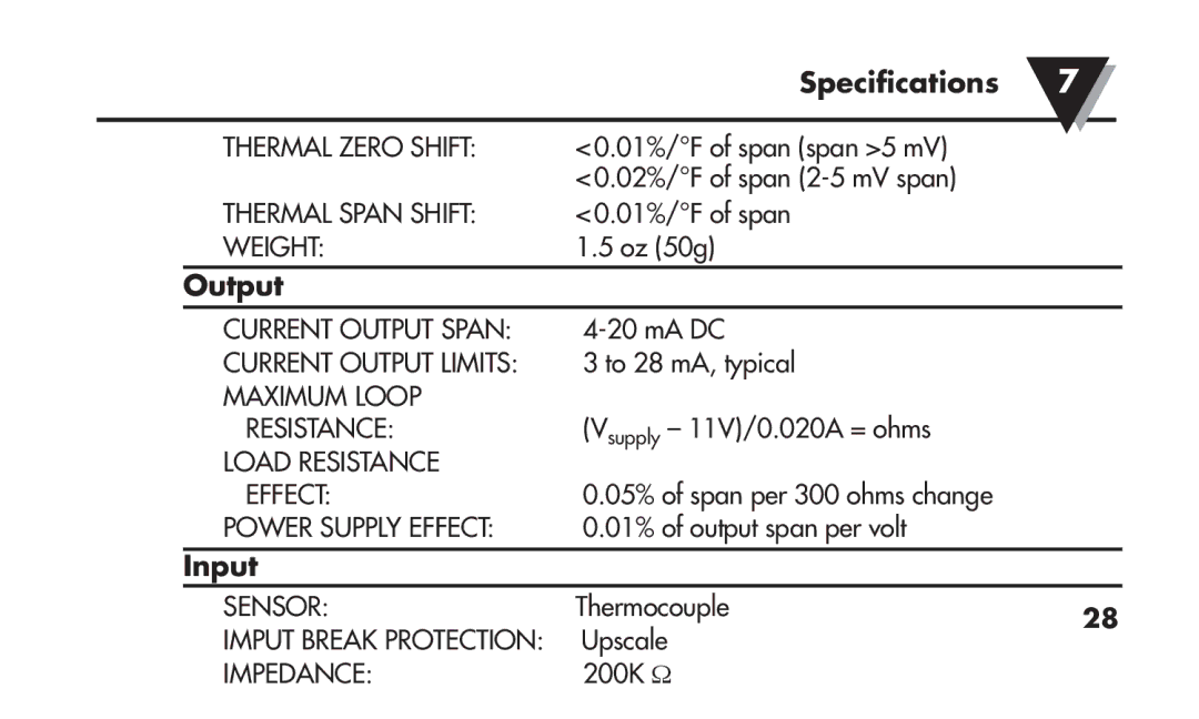 Omega TX91 manual Input 