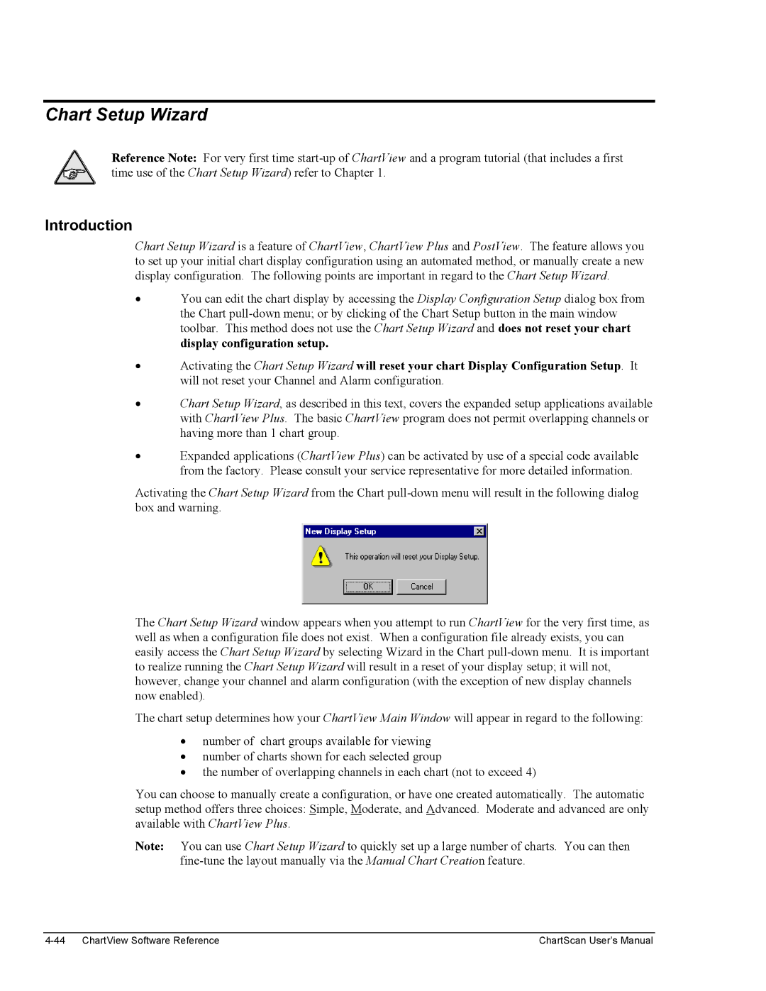 Omega Vehicle Security 1400 manual Chart Setup Wizard, Introduction 