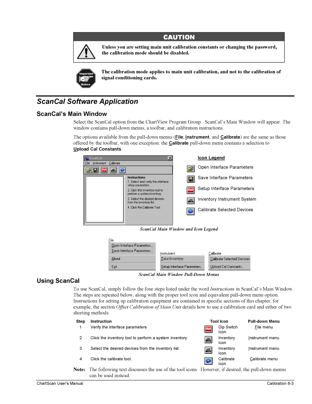 Omega Vehicle Security 1400 ScanCal Software Application, ScanCal’s Main Window, Using ScanCal, Instruction Tool Icon 