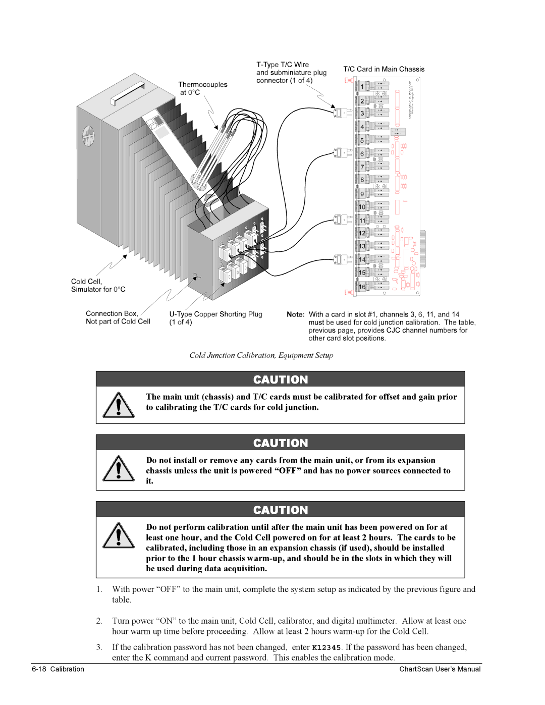 Omega Vehicle Security 1400 manual Calibration ChartScan User’s Manual 