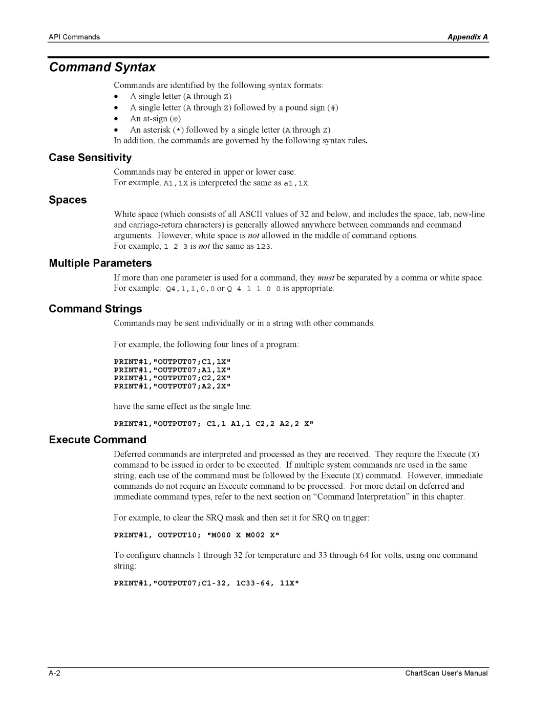 Omega Vehicle Security 1400 manual Command Syntax 