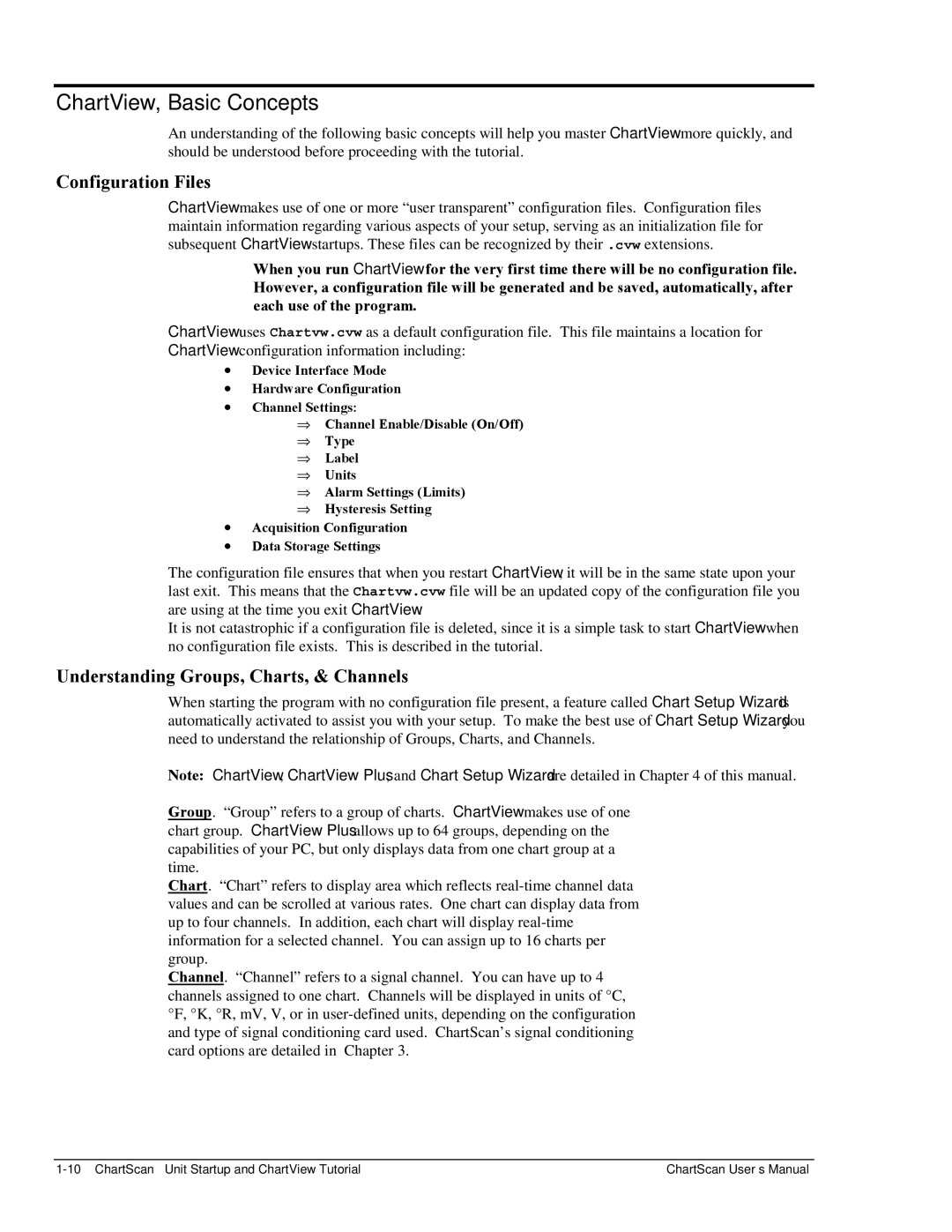 Omega Vehicle Security 1400 manual ChartView, Basic Concepts, Configuration Files 