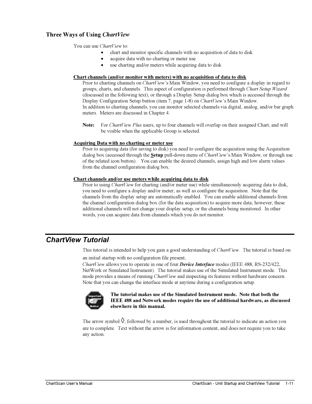 Omega Vehicle Security 1400 manual ChartView Tutorial, Acquiring Data with no charting or meter use 