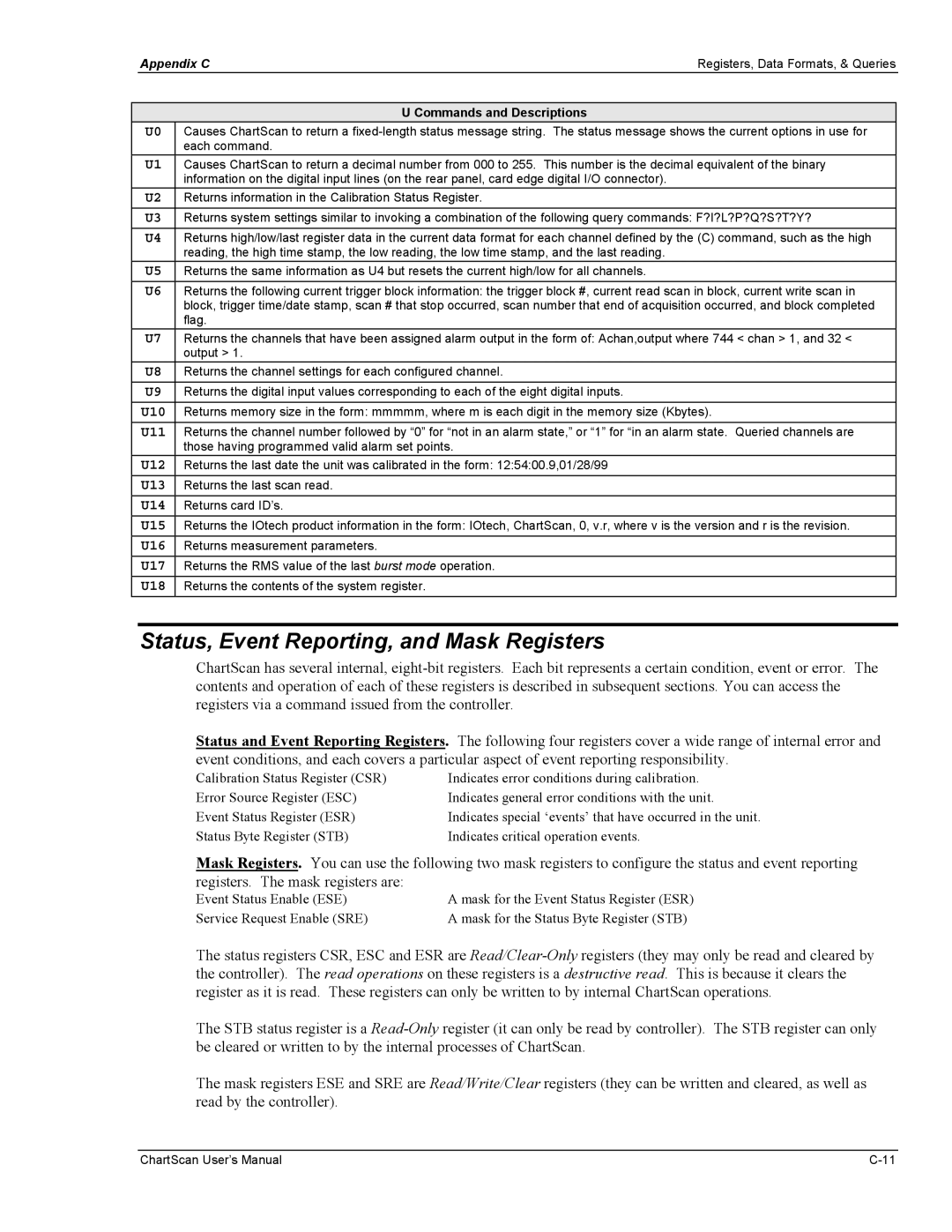 Omega Vehicle Security 1400 manual Status, Event Reporting, and Mask Registers 