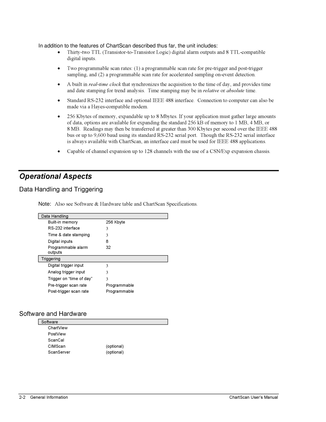 Omega Vehicle Security 1400 manual Operational Aspects, Data Handling and Triggering, Software and Hardware 