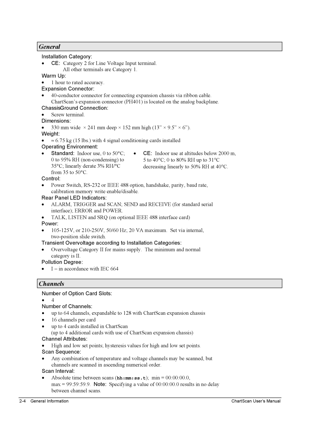 Omega Vehicle Security 1400 manual General, Channels 