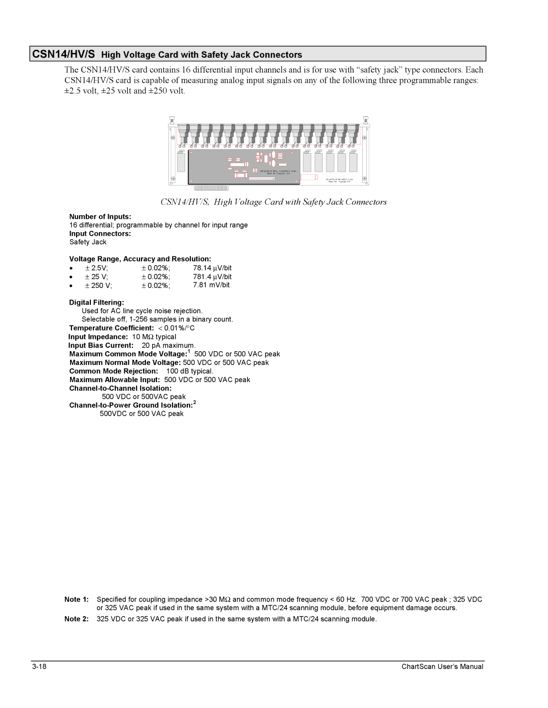 Omega Vehicle Security 1400 manual Number of Inputs, Input Connectors, Voltage Range, Accuracy and Resolution 