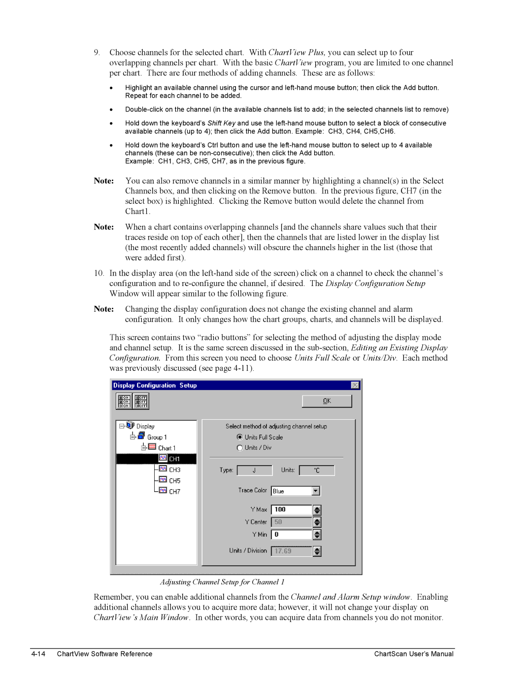 Omega Vehicle Security 1400 manual Adjusting Channel Setup for Channel 