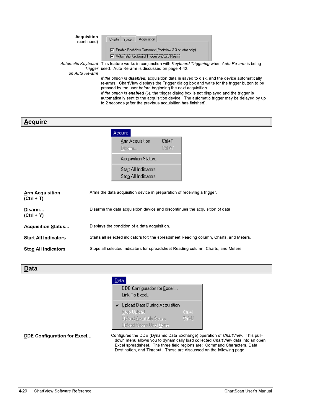 Omega Vehicle Security 1400 manual Acquire, Data, Displays the condition of a data acquisition 