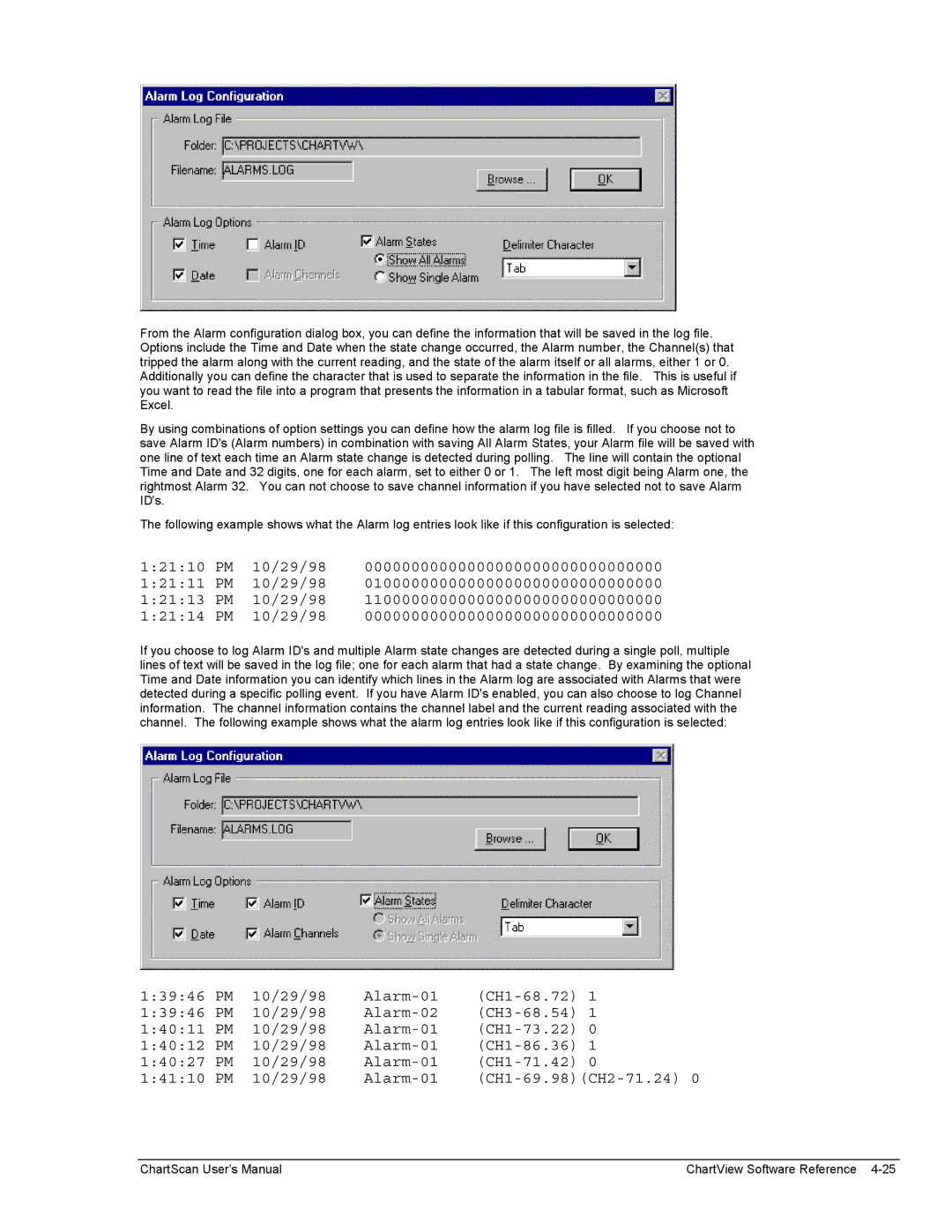 Omega Vehicle Security 1400 manual ChartScan User’s Manual ChartView Software Reference 