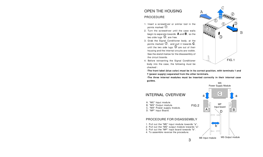 Omega Vehicle Security CCT-05 Series manual Open the Housing, Internal Overview, Procedure for Disassembly 