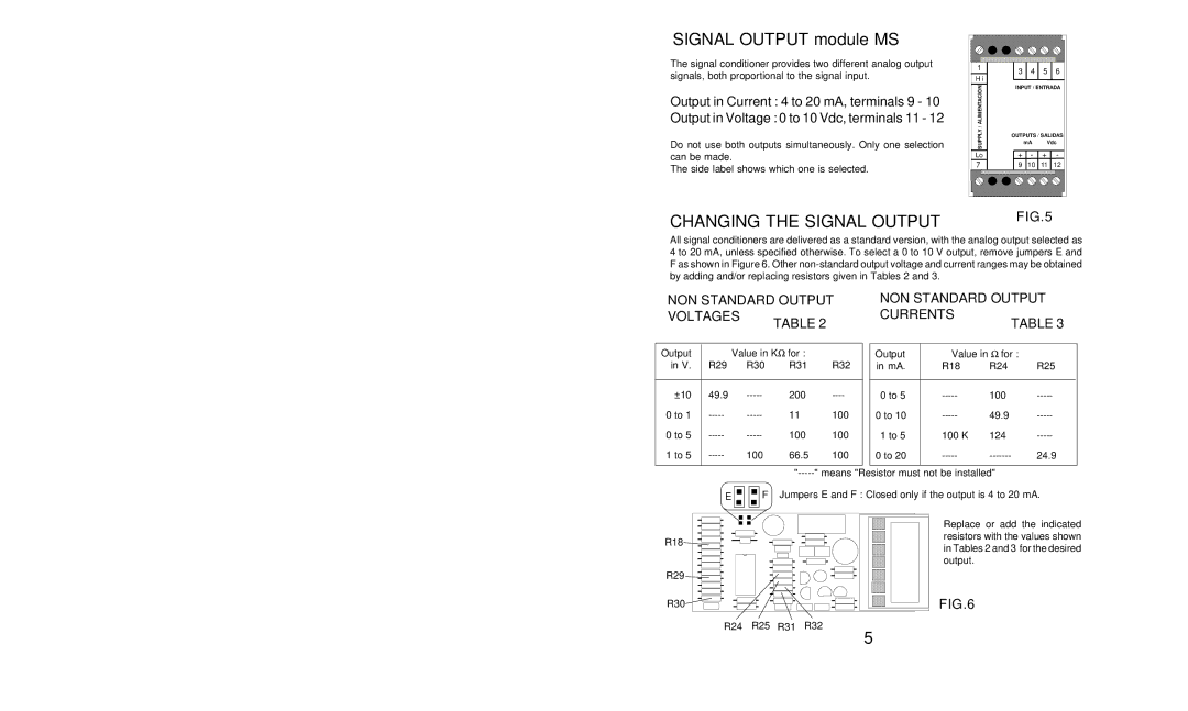 Omega Vehicle Security CCT-05 Series manual Changing the Signal Output, NON Standard Output Voltages Currents 