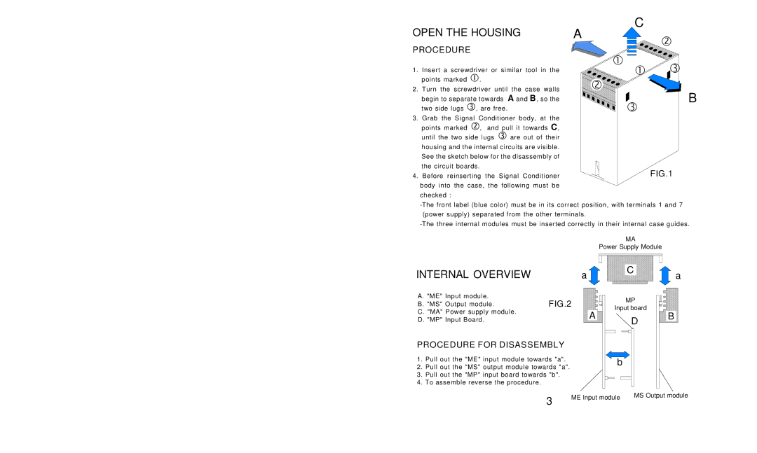 Omega Vehicle Security CCT-80 Series manual Open the Housing, Internal Overview, Procedure for Disassembly 