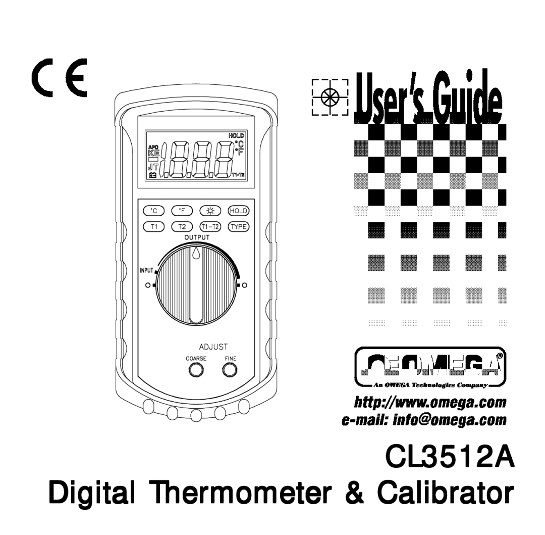 Omega Vehicle Security manual CL3512A Digital Thermometer & Calibrator 