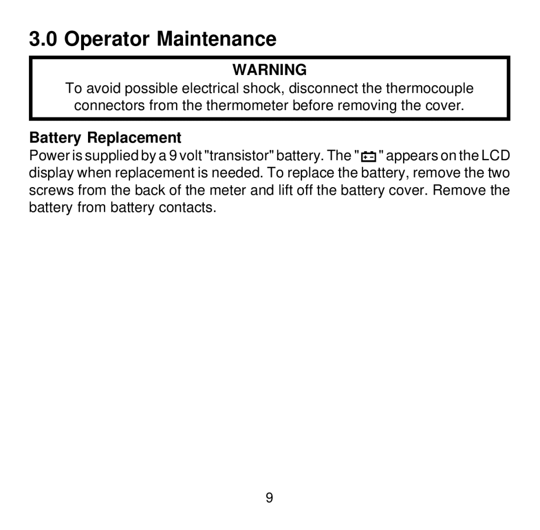 Omega Vehicle Security CL3512A manual Operator Maintenance, Battery Replacement 