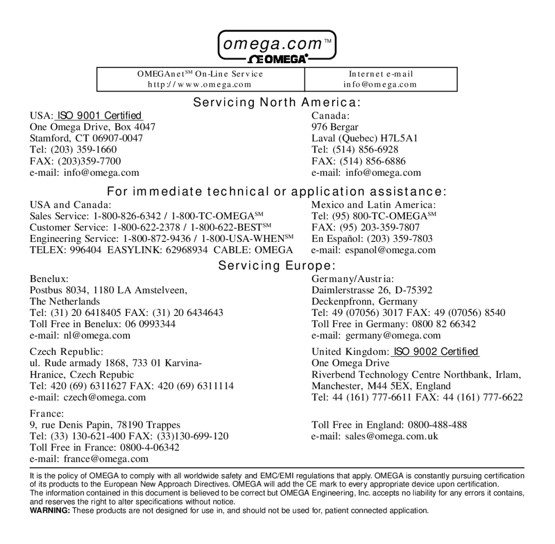 Omega Vehicle Security CL3512A manual Omega.comTM 