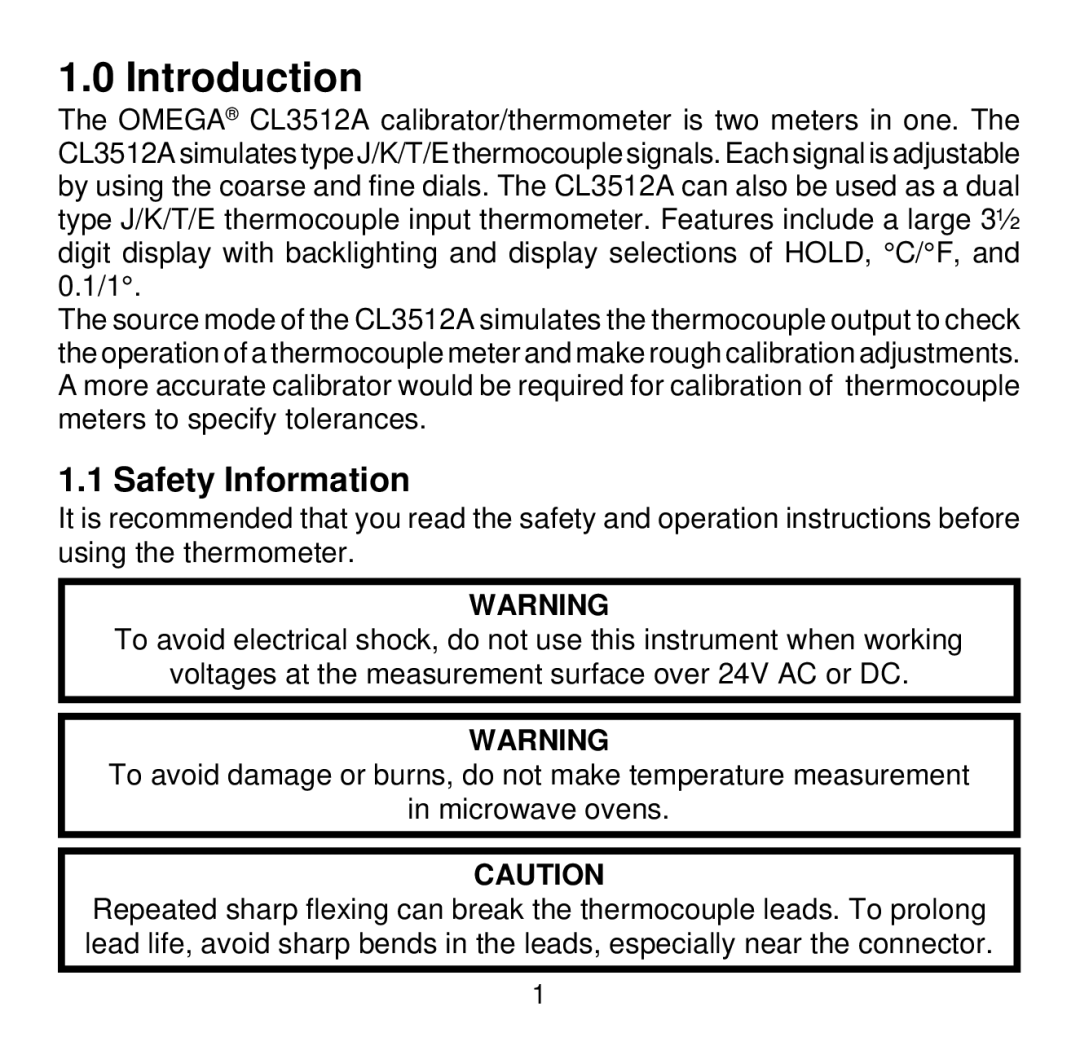 Omega Vehicle Security CL3512A manual Introduction, Safety Information 