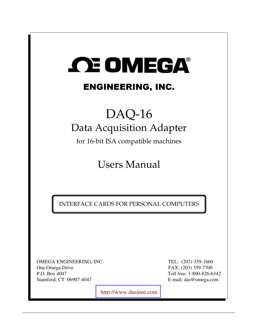 Omega Vehicle Security DAQ-16 user manual 15,1*,1 