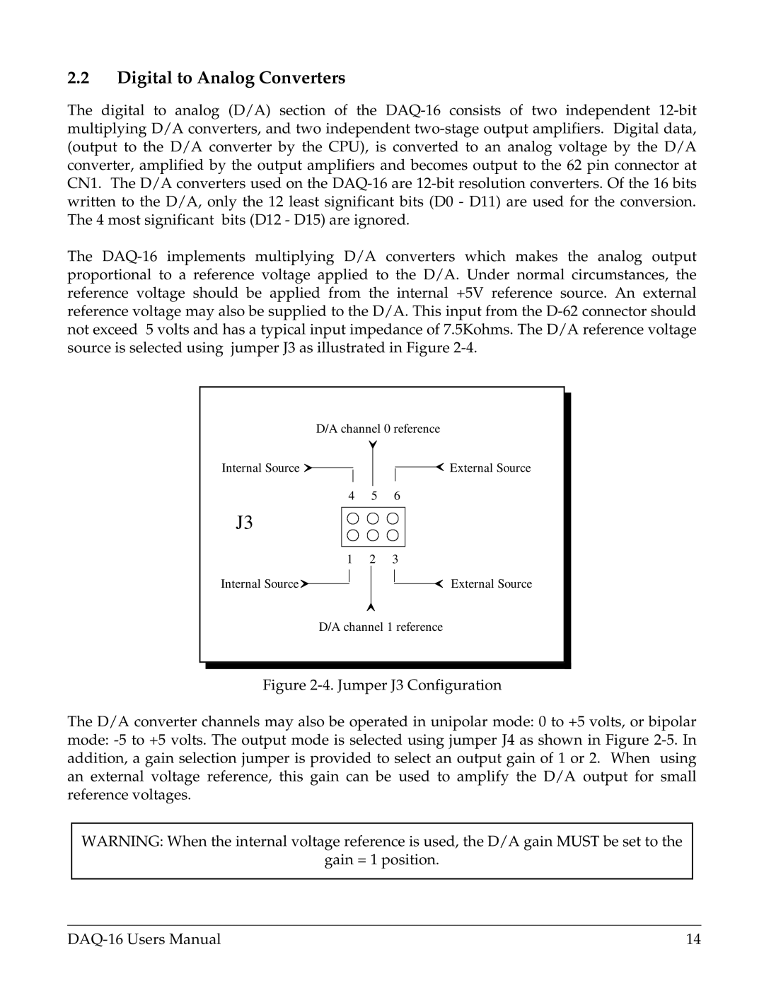 Omega Vehicle Security DAQ-16 user manual Digital to Analog Converters 