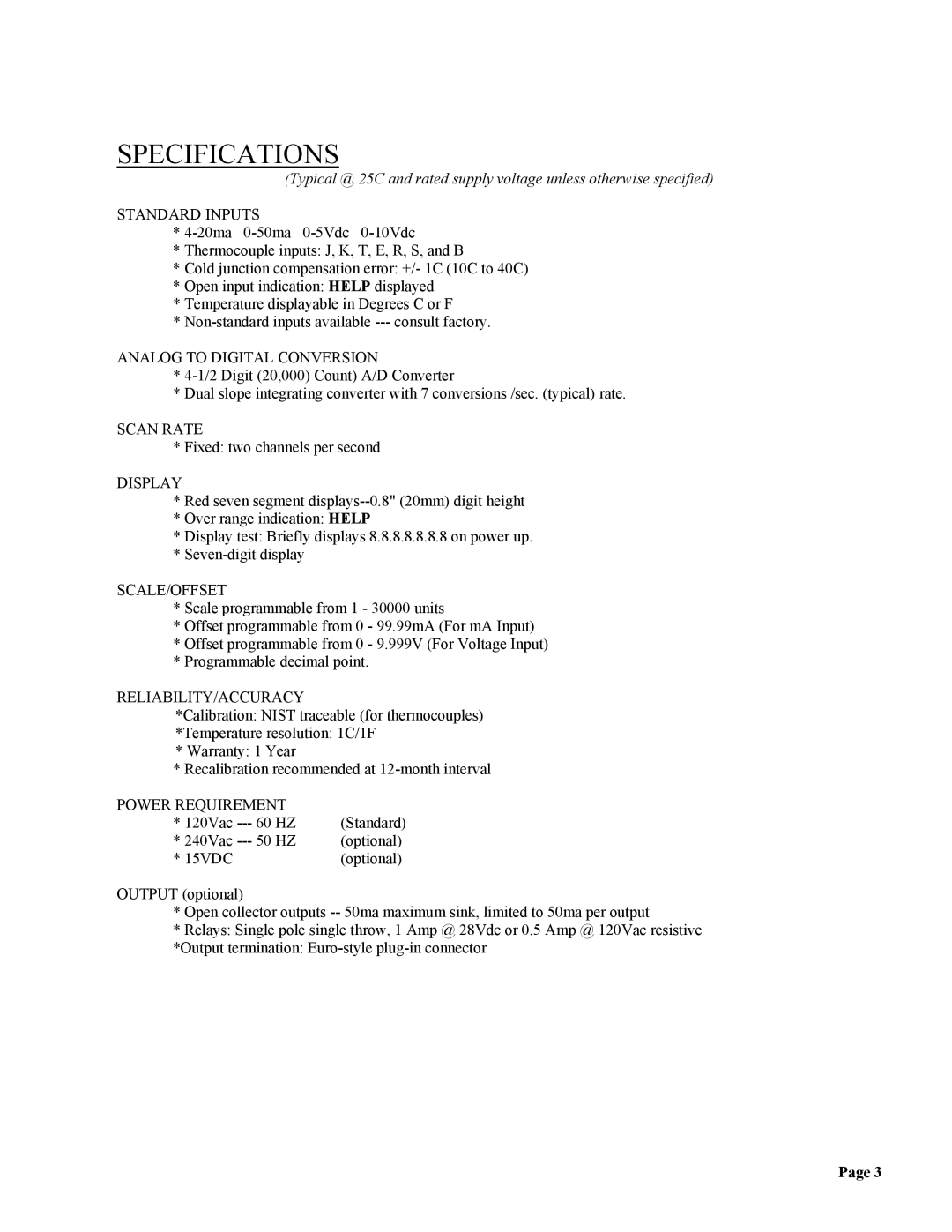 Omega Vehicle Security DPS3300 manual Specifications 