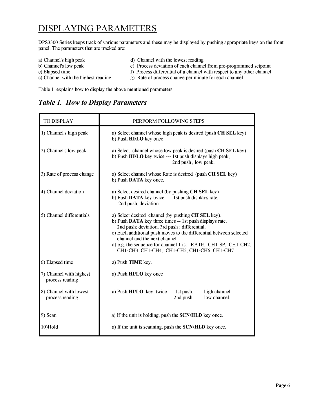 Omega Vehicle Security DPS3300 manual Displaying Parameters, How to Display Parameters, To Display Perform Following Steps 