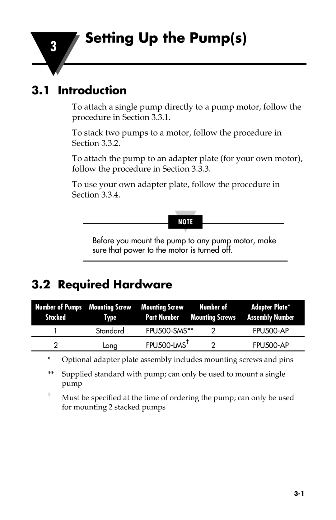 Omega Vehicle Security FPU500 manual Setting Up the Pumps, Introduction, Required Hardware 