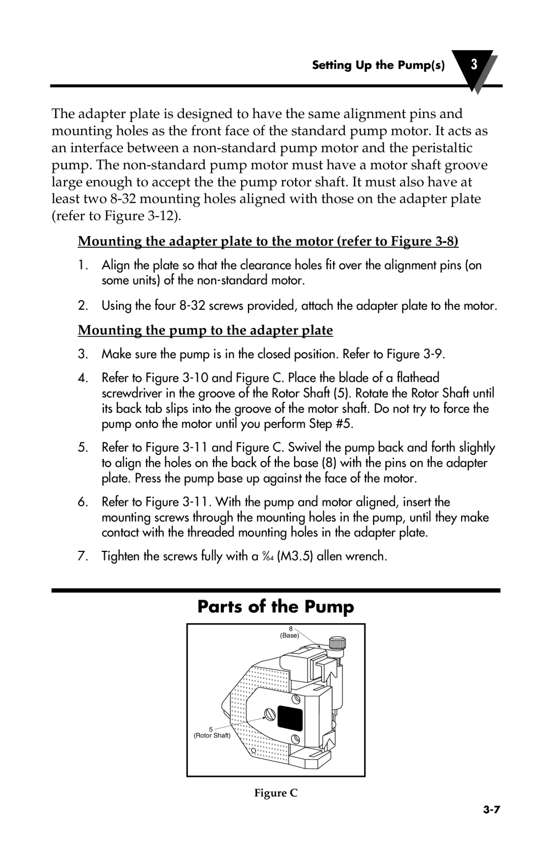 Omega Vehicle Security FPU500 manual Mounting the adapter plate to the motor refer to Figure 