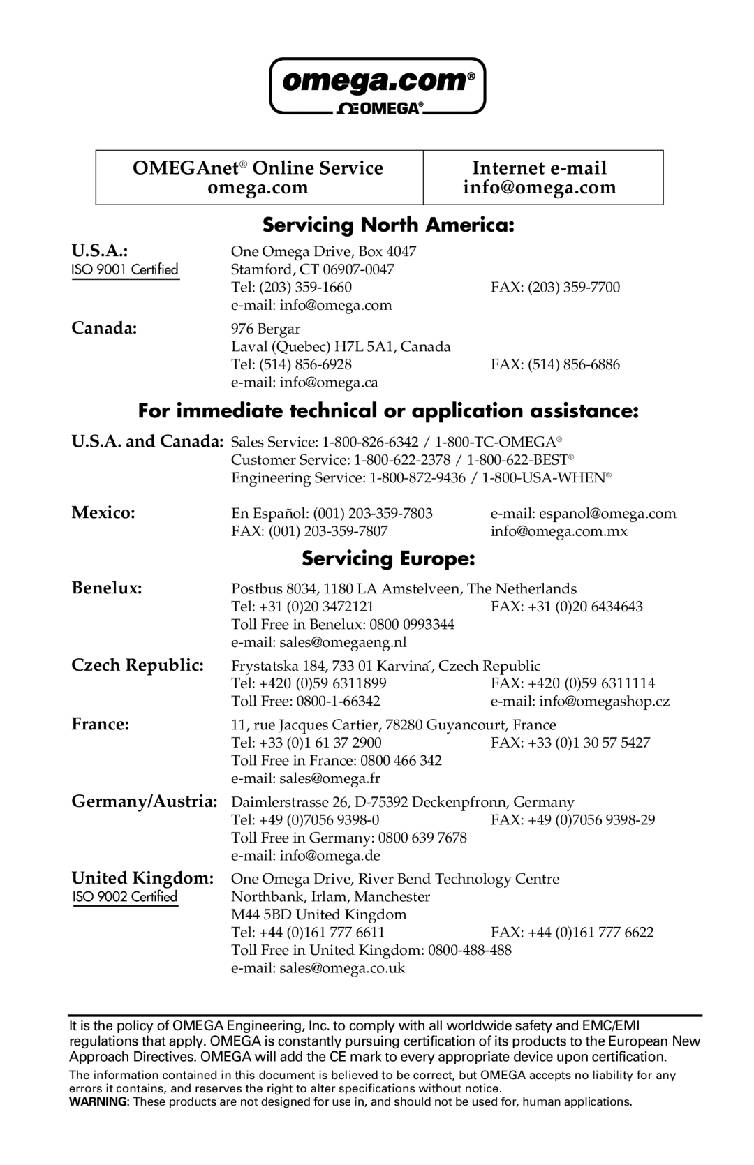 Omega Vehicle Security FPU500 manual Servicing North America 