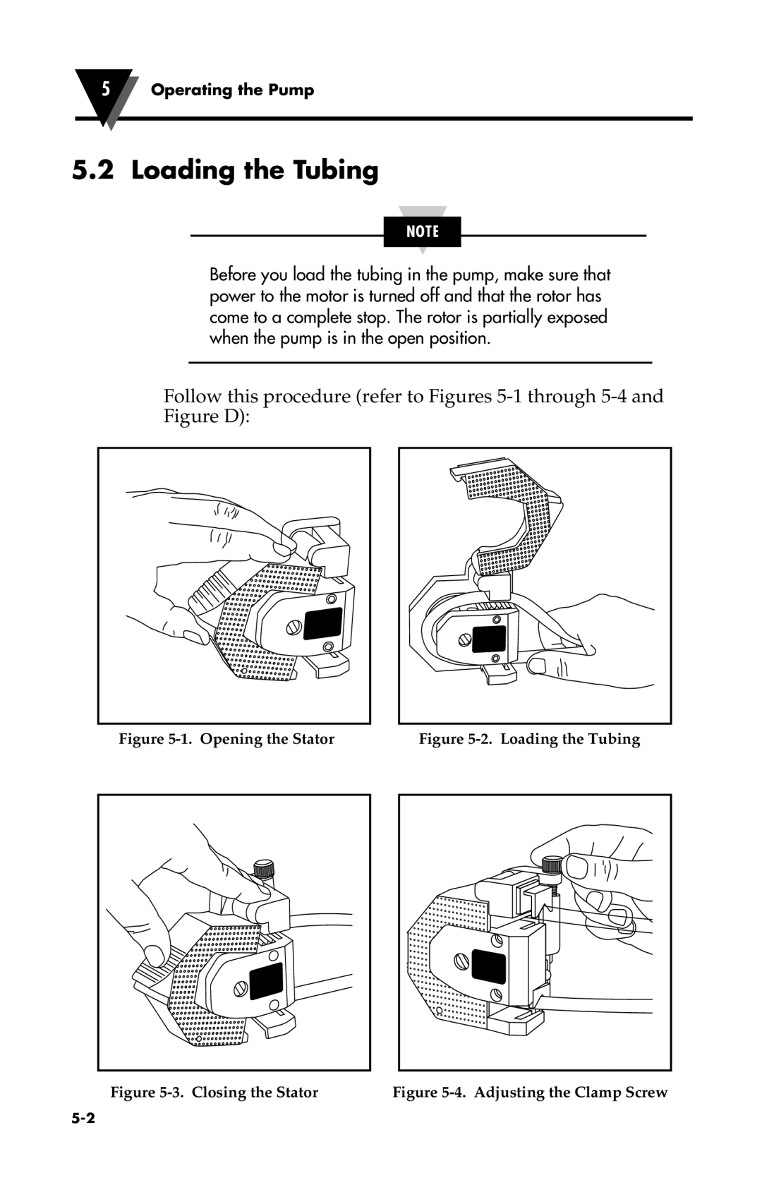 Omega Vehicle Security FPU500 manual Loading the Tubing, Opening the Stator 