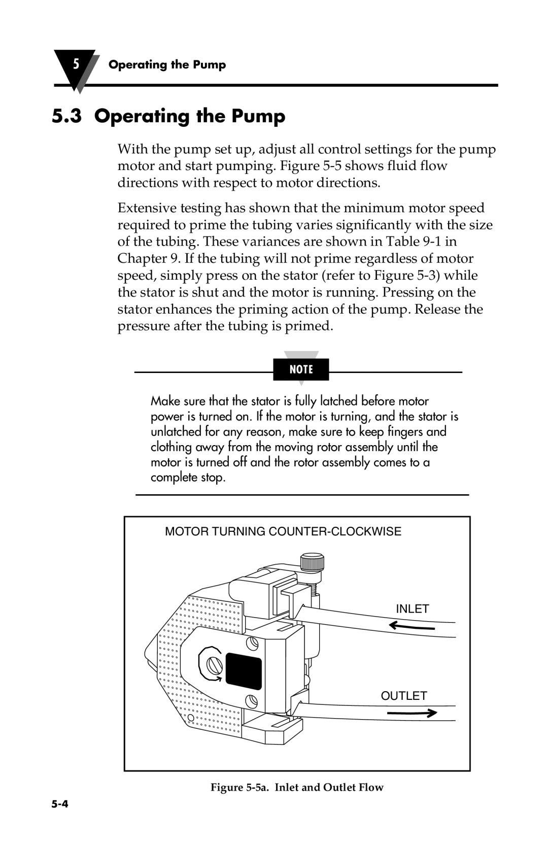 Omega Vehicle Security FPU500 manual Operating the Pump, 5a. Inlet and Outlet Flow 