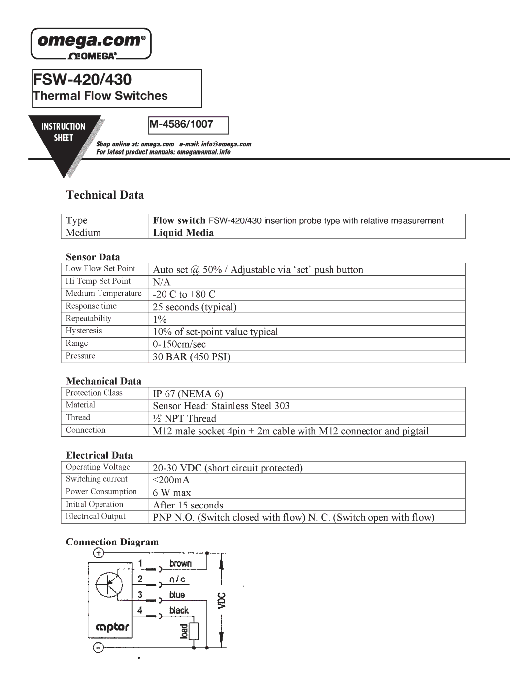 Omega Vehicle Security installation instructions FSW-420/430 