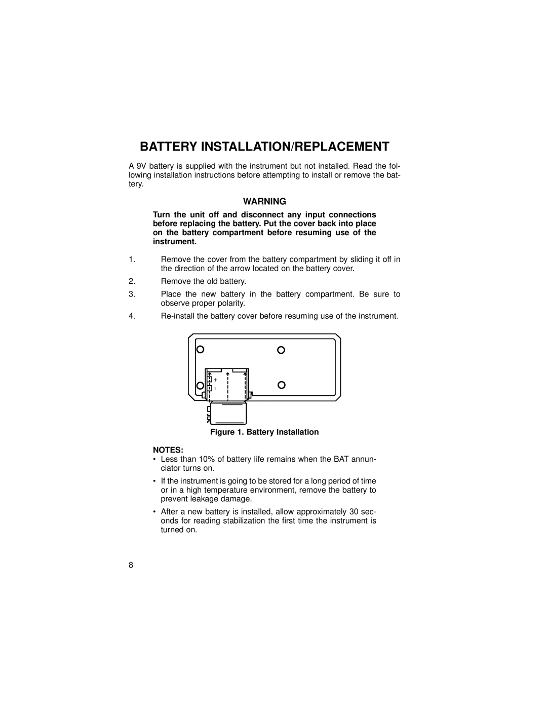 Omega Vehicle Security HH-21 manual Battery INSTALLATION/REPLACEMENT, Battery Installation 