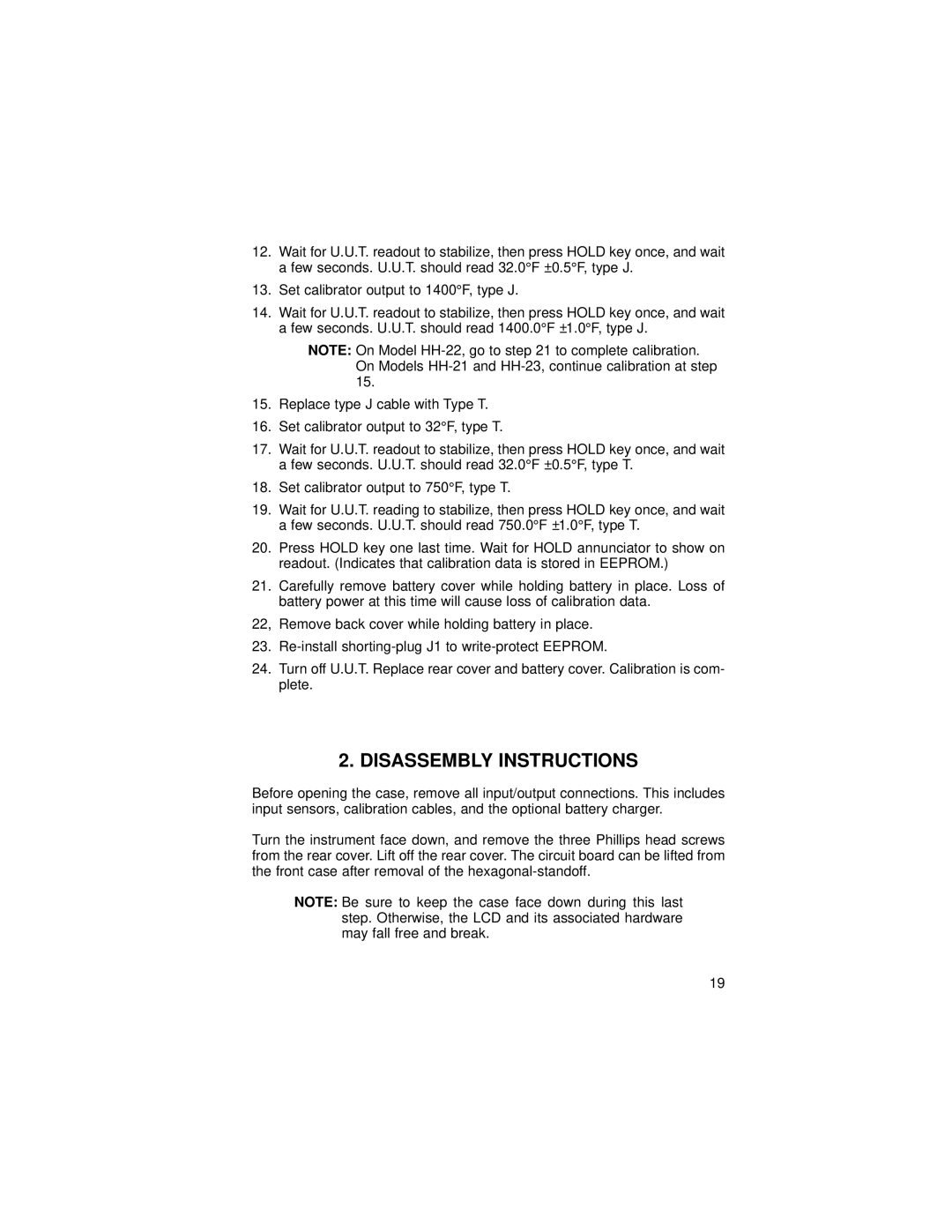 Omega Vehicle Security HH-21 manual Disassembly Instructions 