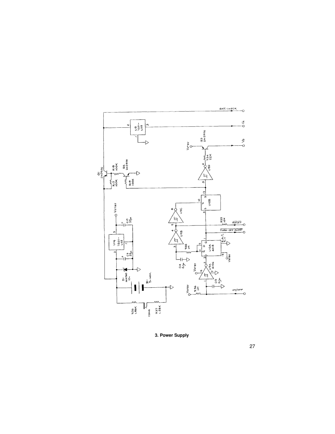 Omega Vehicle Security HH-21 manual Power Supply 