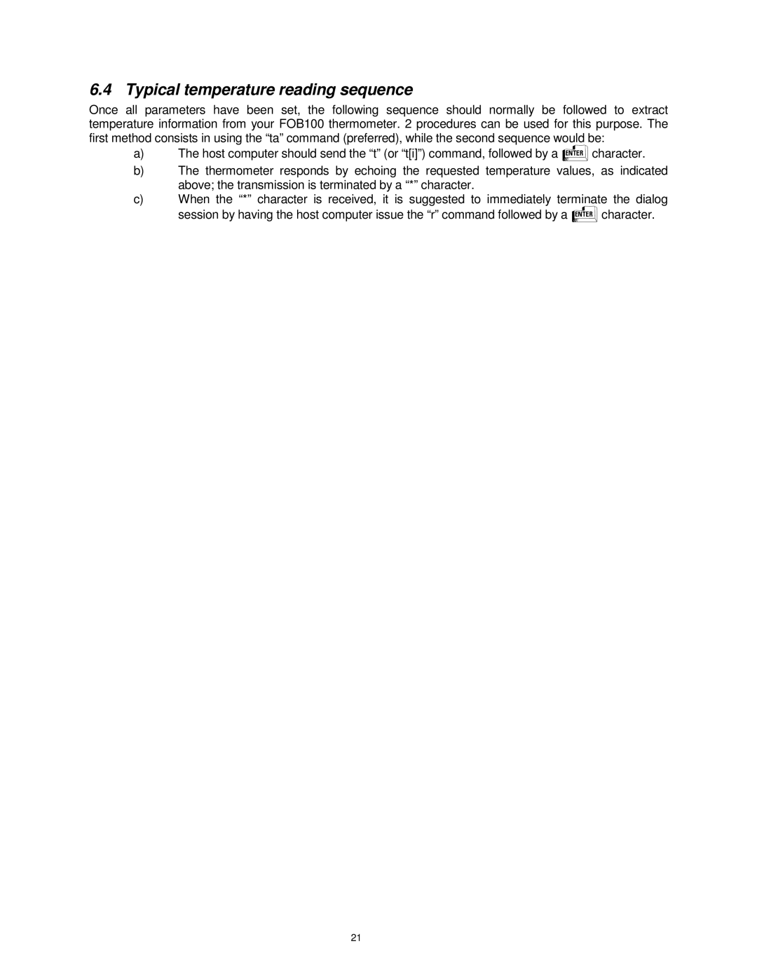 Omega Vehicle Security HHTFO manual Typical temperature reading sequence 