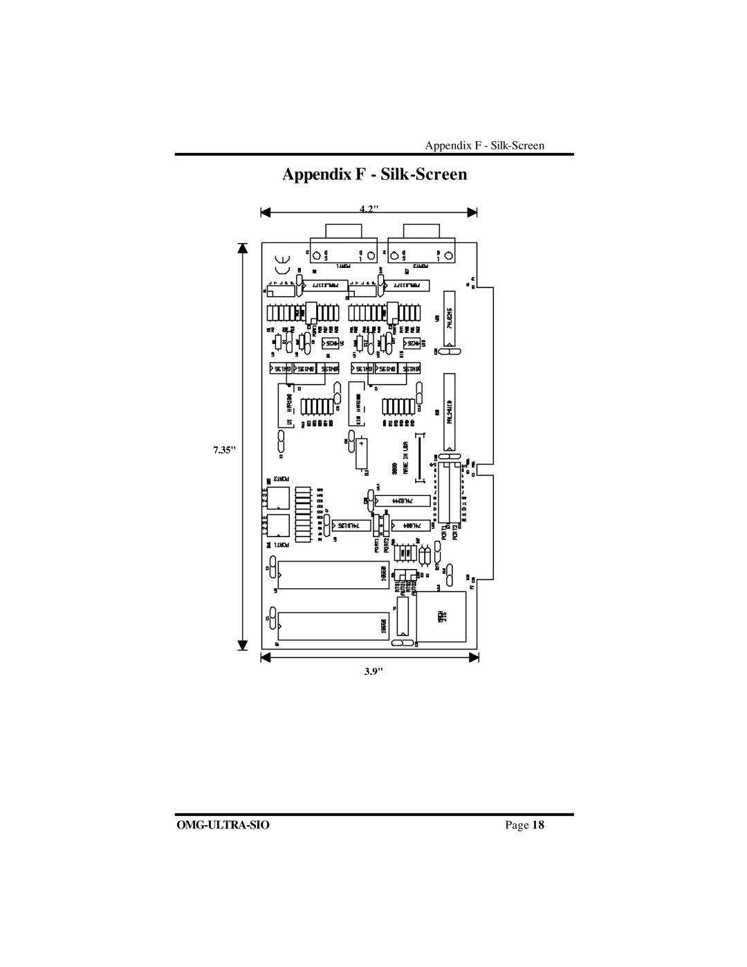 Omega Vehicle Security ISA RS-422 manual Appendix F Silk-Screen 