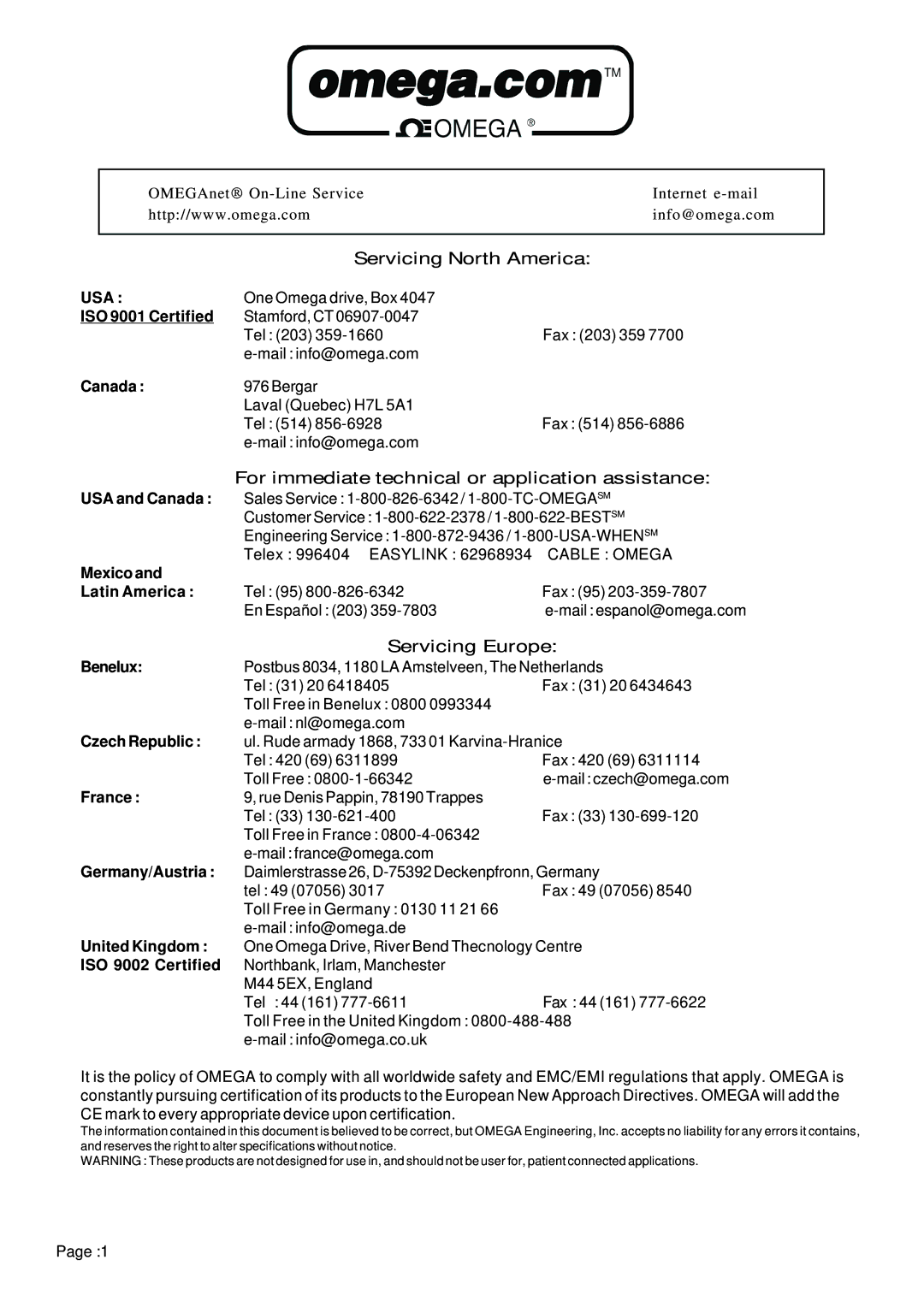 Omega Vehicle Security LDP1XX-21 manual Usa 