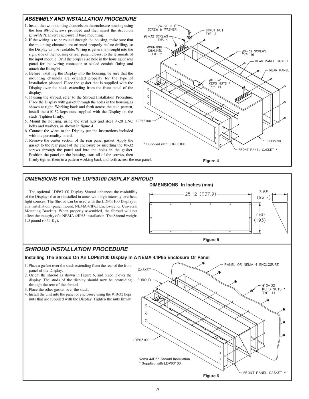 Omega Vehicle Security LDP63100 manual Shroud Installation Procedure, Assembly and Installation Procedure 