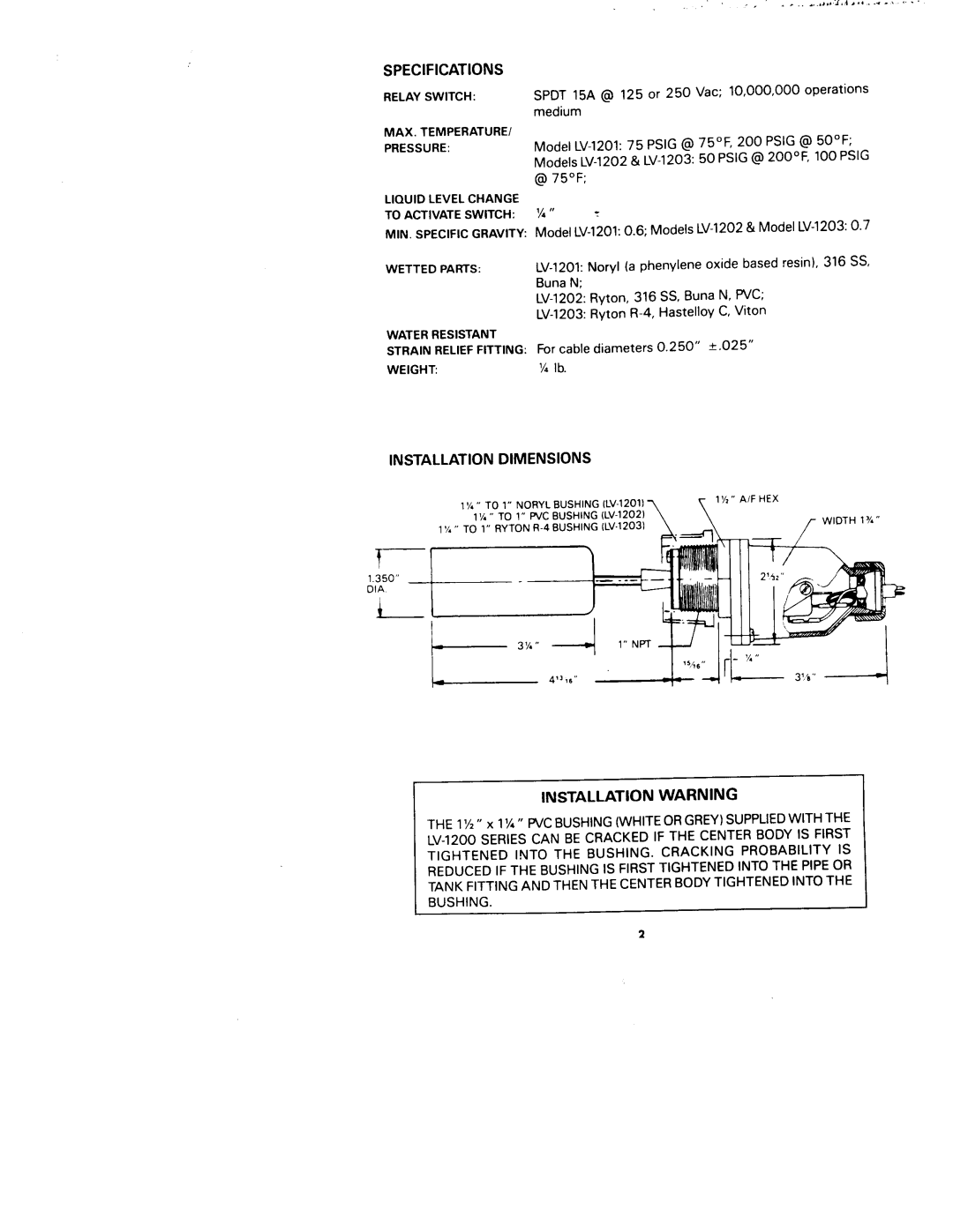 Omega Vehicle Security LV-1202, LV-1203, LV-1201 manual Specifications, Installation Dimensions, Installation Warning 