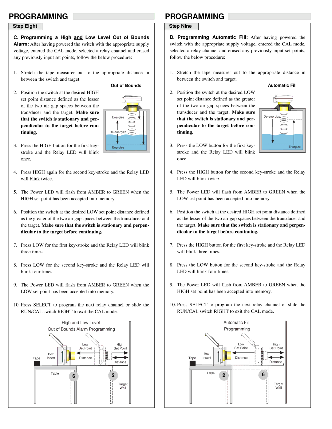 Omega Vehicle Security LVCN700 Series warranty Tinuing, Target. Make sure that the switch is stationary and perpen 