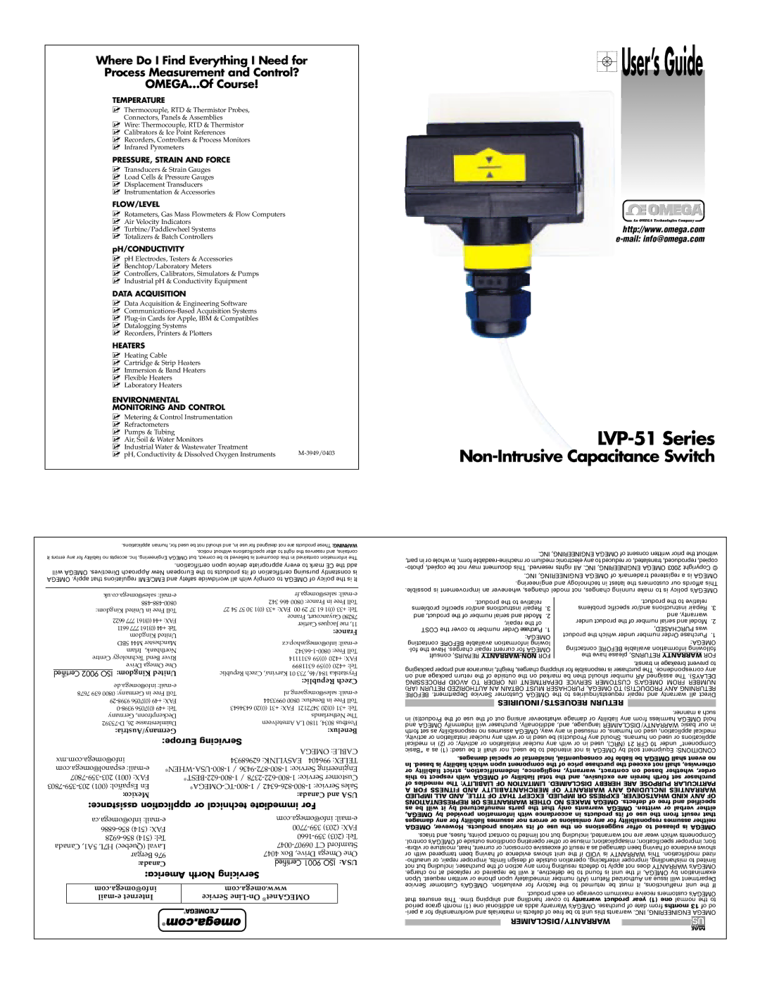 Omega Vehicle Security LVP-51 Series specifications User’s Guide 