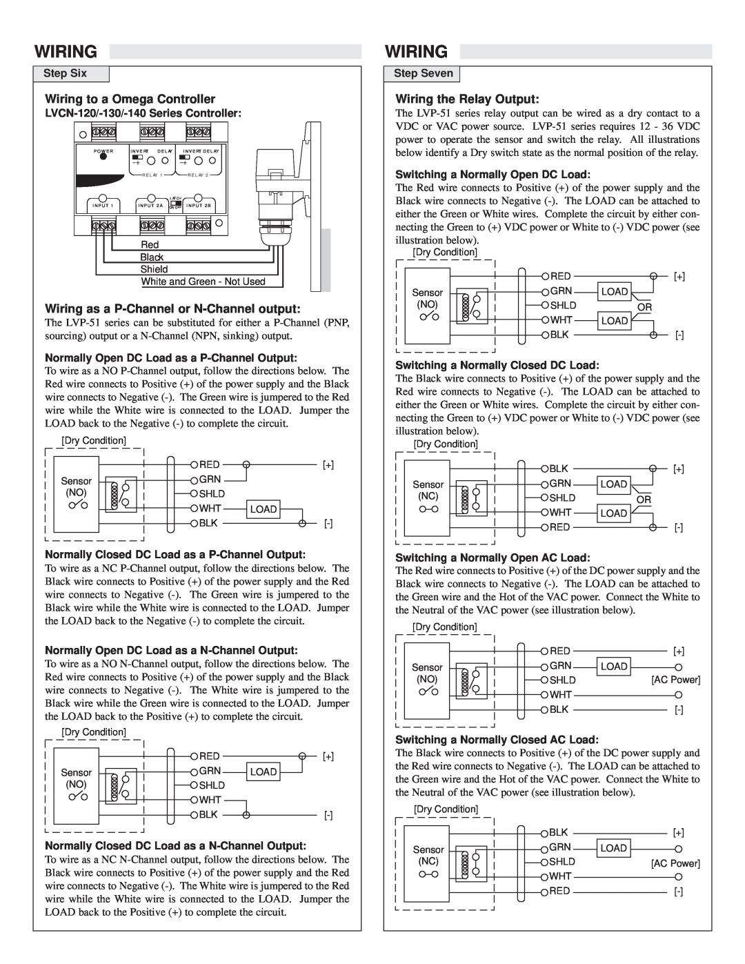 Omega Vehicle Security LVP-51 Series specifications Wiring to a Omega Controller, Wiring the Relay Output 