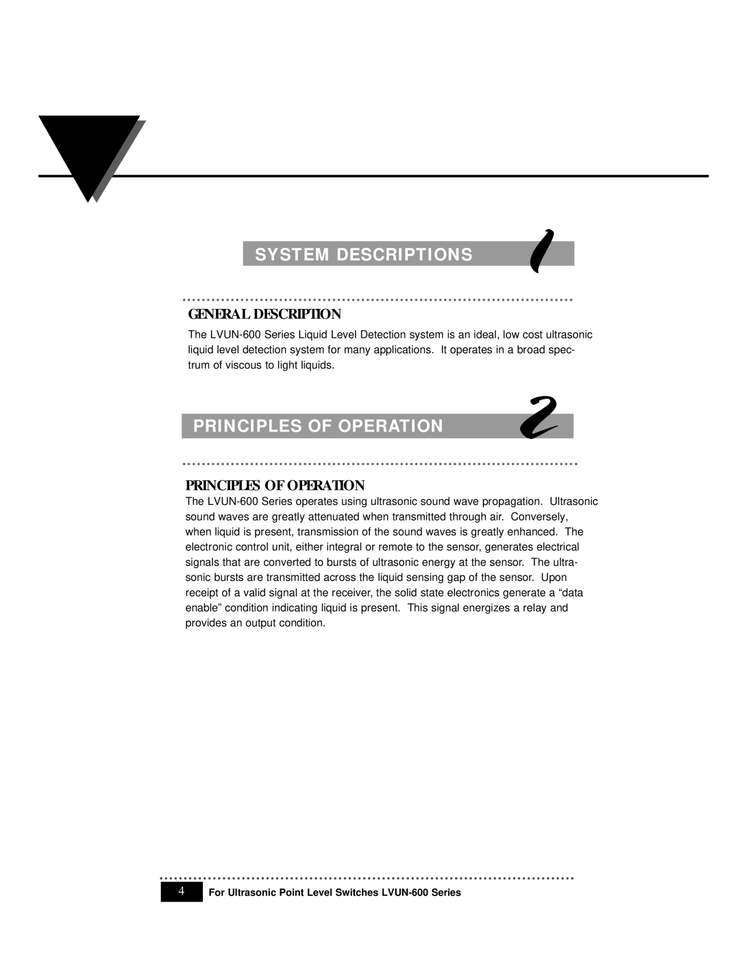 Omega Vehicle Security LVUN-600 manual System Descriptions, Principles of Operation, General Description 