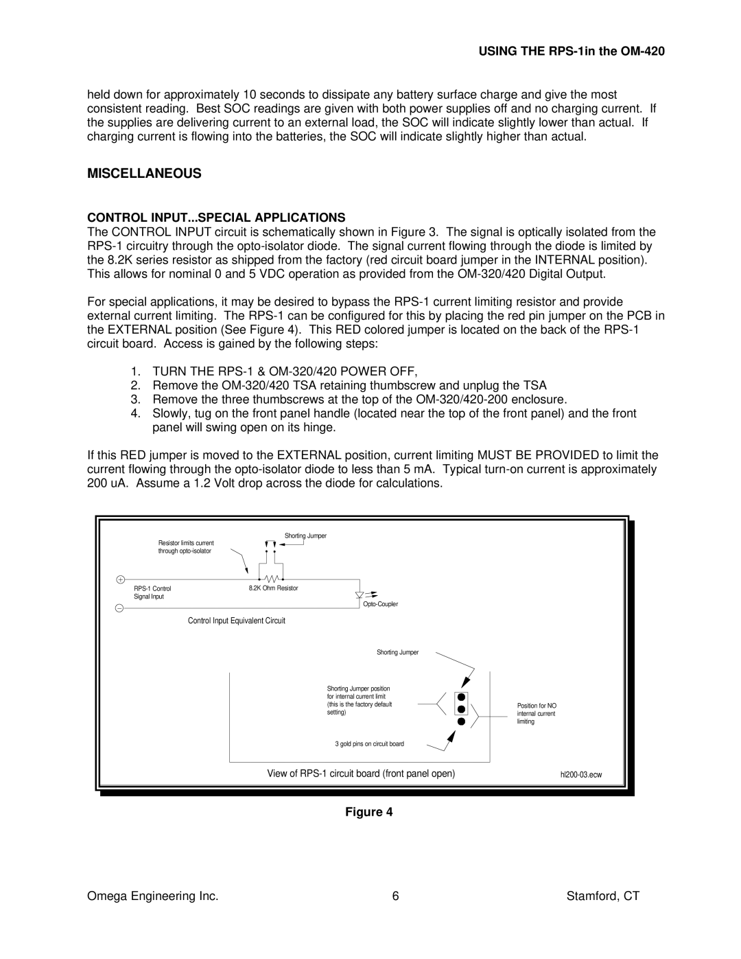 Omega Vehicle Security OM-420 manual Miscellaneous, Control INPUT...SPECIAL Applications 