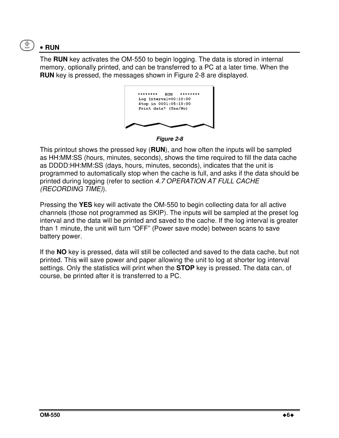 Omega Vehicle Security OM-550 manual ∙ Run 